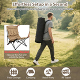 Tangkula Padded Camping Chair with Adjustable Backrest