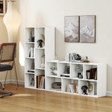 Tangkula 7-Cube Bookcase | Freestanding Storage Organizer with 7 Open Cubbies