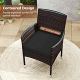 Tangkula 3 Piece Patio Furniture Set | Hand-Woven PE Wicker Conversation Set