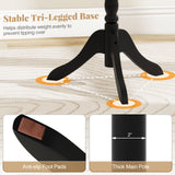 Tangkula Coat Rack Freestanding Solid Rubber Wood Coat Tree with 11 Hooks and 3 Height Options for Coats