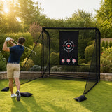 Tangkula 10 FT x 7.4 FT Golf Practice Hitting Net with Carry Bag