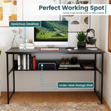 Tangkula 55 inch Computer Desk with Power Outlets & USB Ports