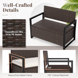 Tangkula 40 Gallon Outdoor Bench with Storage