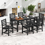 Tangkula Patio Dining Chairs Set HDPE All Weather Outdoor Chair
