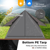 Tangkula Pop Up Camping Tent for 2-3 Person, 360° One-Way See-Through Backpacking Tent with Removable Rainfly