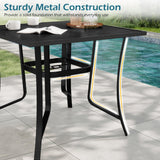 Tangkula 36” Square Patio Dining Table for 4 with Umbrella Hole