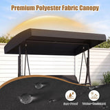 Tangkula 3 Person Porch Swing | Patio Swing with Adjustable Canopy