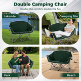 Tangkula 2 Person Camping Chair with Padded Seat