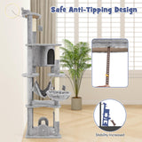 Tangkula Tall Cat Tree, 69 Inch Multi-Level Cat Tower with Sisal Scratching Post, Private Condo