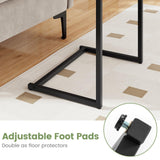 Tangkula 26.5" C-Shaped End Table for Bed
