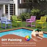 Tangkula Patio Chairs Set with Inclined Backrests and Slatted Seats