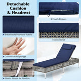 Tangkula Patio Chaise Lounge Chair