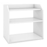 Tangkula 3-Tier Wooden Countertop Bookcase with Guardrails