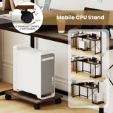 Tangkula L-Shaped Computer Desk with Power Outlets