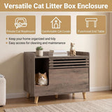 Tangkula Farmhouse Litter Box Enclosure