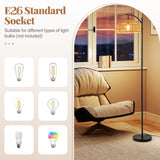 Tangkula Arc Floor Lamp with Hanging Lampshade