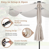 Tangkula 9 FT Solar Patio Umbrella with Base Included