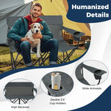 Tangkula 2 Person Camping Chair with Cup Holders