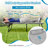 Tangkula Widen Folding Chaise Lounge Chair Set of 2