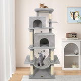 Tangkula 70 Inch Multi-Level Large Cat Tower with Sisal Scratching Posts