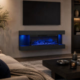 Tangkula 3-Sided 18"/26"/36"/46" WiFi Electric Fireplace with 32"/40"/50"/60" Floating Mantel | 750W/1500W