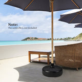 Tangkula Fillable Round Umbrella Base, Water & Sand Filled Patio Umbrella Stand