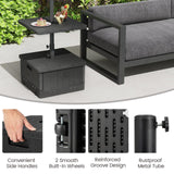 Tangkula 3-in-1 Patio Umbrella Base 175 LBS Moveable Umbrella Stand