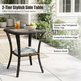 Tangkula 3 Piece Swivel Patio Rocking Set w/Thickened Cushions | Patio Furniture Sets