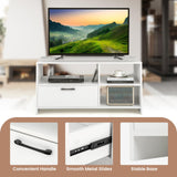 Tangkula White TV Stand for TVs up to 50”