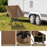 Tangkula Portable Camping Chair Ultra-Lightweight Compact  with Side Pocket