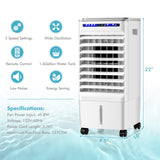 Portable Evaporative Air Cooler, 3 in 1 Swamp Cooler with Remote Control