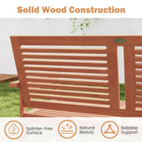 Tangkula 2 Person Heavy Duty Patio Loveseat Chair with Slatted Backrest and Seat