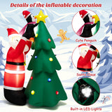 Tangkula 6 FT Inflatable Christmas Tree & Santa Claus