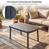 Tangkula Outdoor Coffee Table Weather-Resistant Small End Table