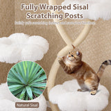 Tangkula 65 Inch Tall Cat Tower with Sisal Scratching Posts
