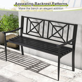 Tangkula 51" Metal Outdoor Park Bench