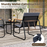 Tangkula 3 Pieces Patio Bistro Set Outdoor Fabric Conversation Set