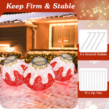 Tangkula Christmas Lighted Lantern with 80 LED Lights & Support Base