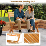 Tangkula Foldable Acacia Wood Outdoor Bench
