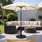Tangkula Round Umbrella Base with Adjustable Knob