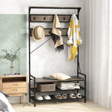 Tangkula Hall Tree with Bench and Shoe Storage