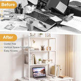Tangkula Desktop Bookshelf | 3-Tier Countertop Storage Hutch with Open Shelves (1/2)