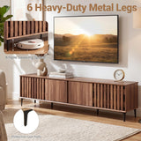 Tangkula 4-Door TV Stand for 80 Inches TVs
