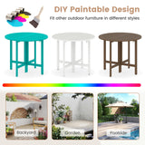 Tangkula 36 Inches Outdoor Folding Round Dining Table