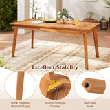 Tangkula Patio Extendable Dining Table for 6-8 People