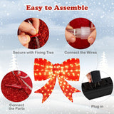 Tangkula 37” Lighted Christmas Bow Decoration