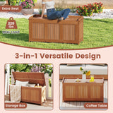Tangkula 58 Gallon Wood Outdoor Storage Box