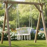 Tangkula Boho Style Macrame Hammock Swing
