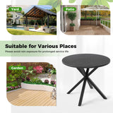 Tangkula Round Patio Dining Table for Outside
