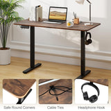 Tangkula 48” x 24” Electric Standing Desk for Home Office
